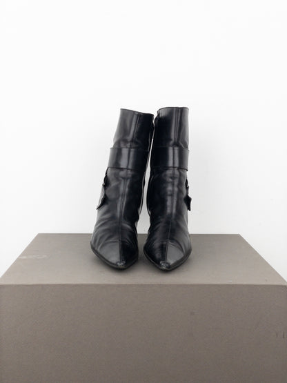 Dior by Galliano SS02 ‘Street Chic’ Buckle Ankle Heel Boots