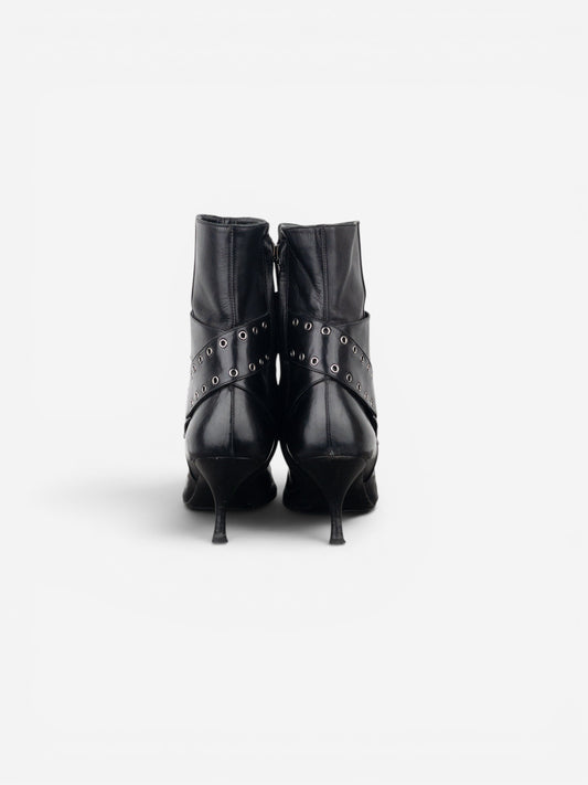 Dior by Galliano SS02 ‘Street Chic’ Buckle Ankle Heel Boots – photo 6