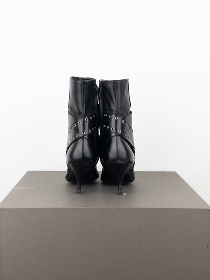 Dior by Galliano SS02 ‘Street Chic’ Buckle Ankle Heel Boots