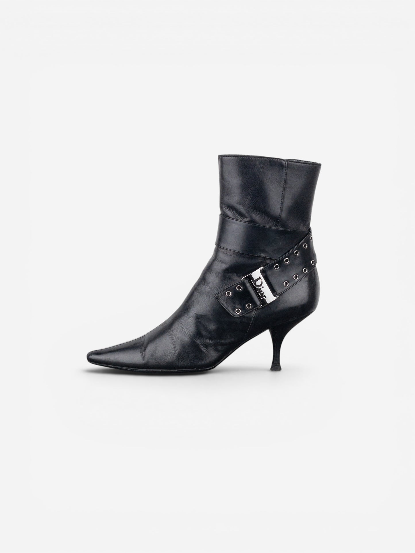 Dior by Galliano SS02 ‘Street Chic’ Buckle Ankle Heel Boots – photo 3