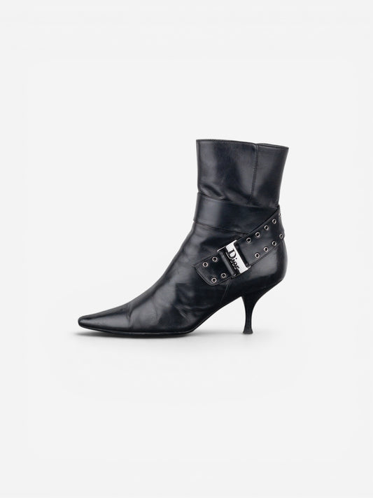 Dior by Galliano SS02 ‘Street Chic’ Buckle Ankle Heel Boots – photo 3