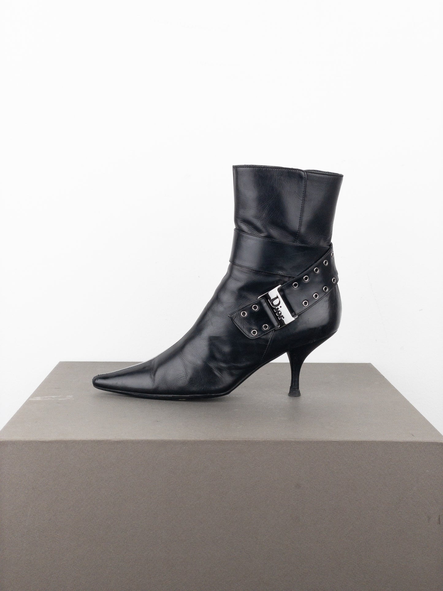 Dior by Galliano SS02 ‘Street Chic’ Buckle Ankle Heel Boots