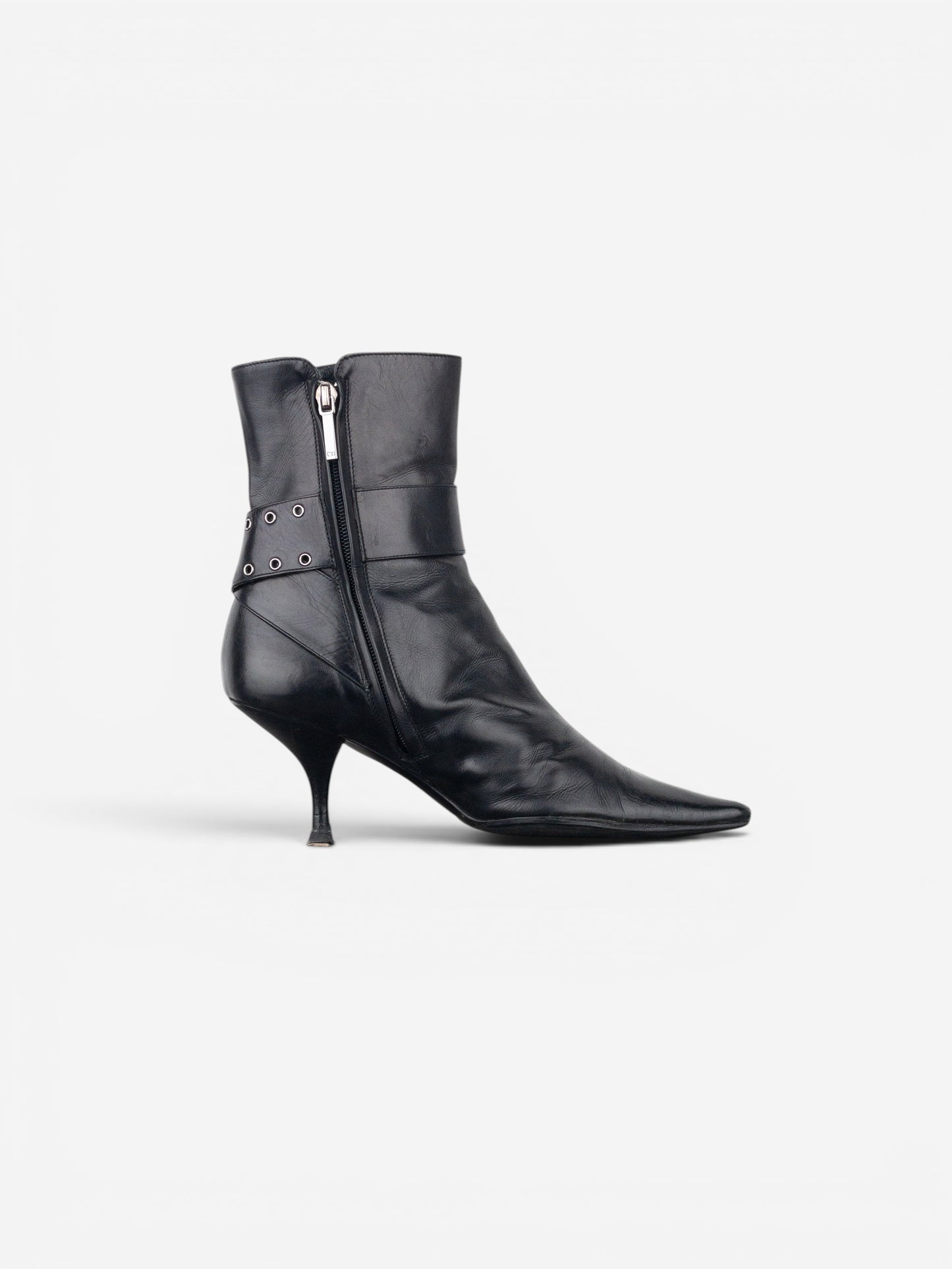 Dior by Galliano SS02 ‘Street Chic’ Buckle Ankle Heel Boots – photo 4