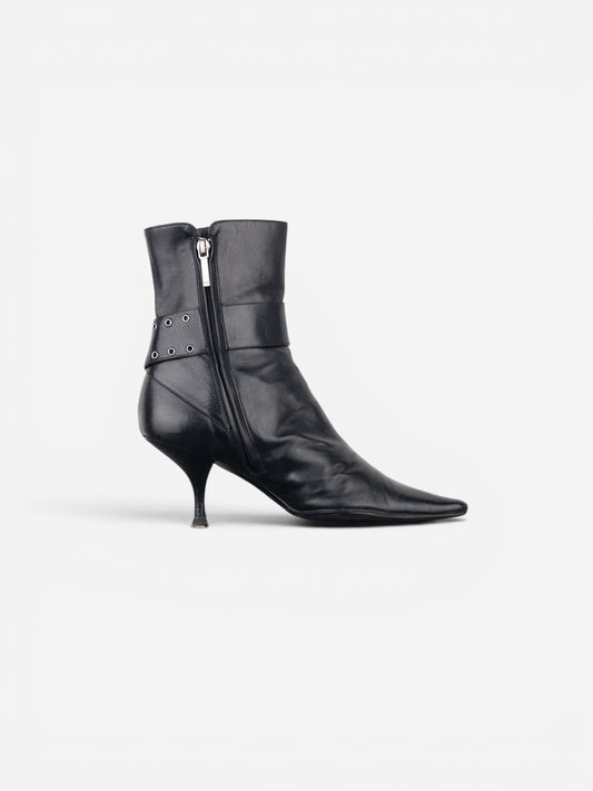 Dior by Galliano SS02 ‘Street Chic’ Buckle Ankle Heel Boots – photo 4