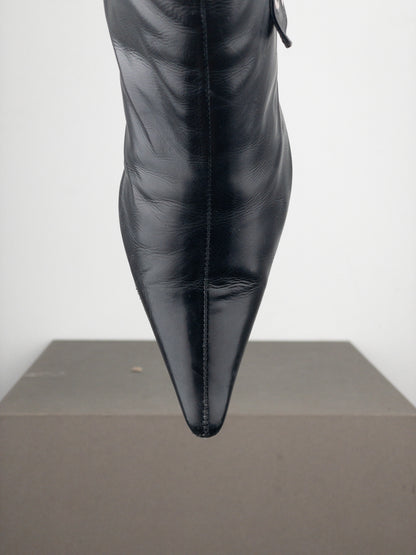 Dior by Galliano SS02 ‘Street Chic’ Buckle Ankle Heel Boots