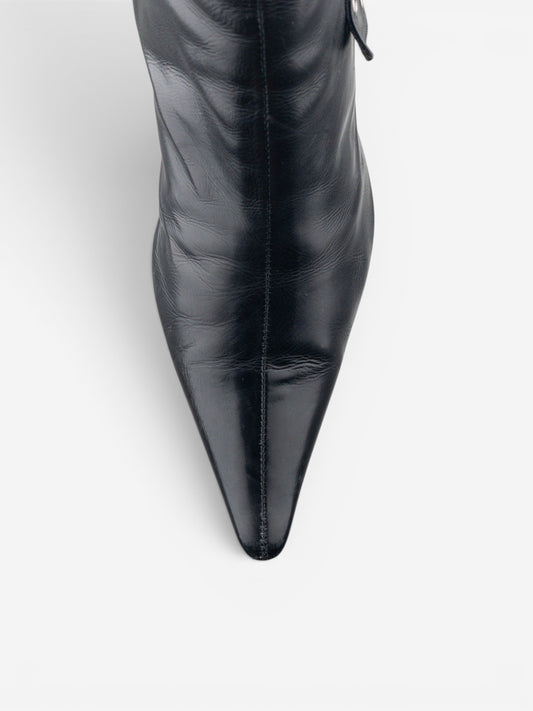Dior by Galliano SS02 ‘Street Chic’ Buckle Ankle Heel Boots – photo 7