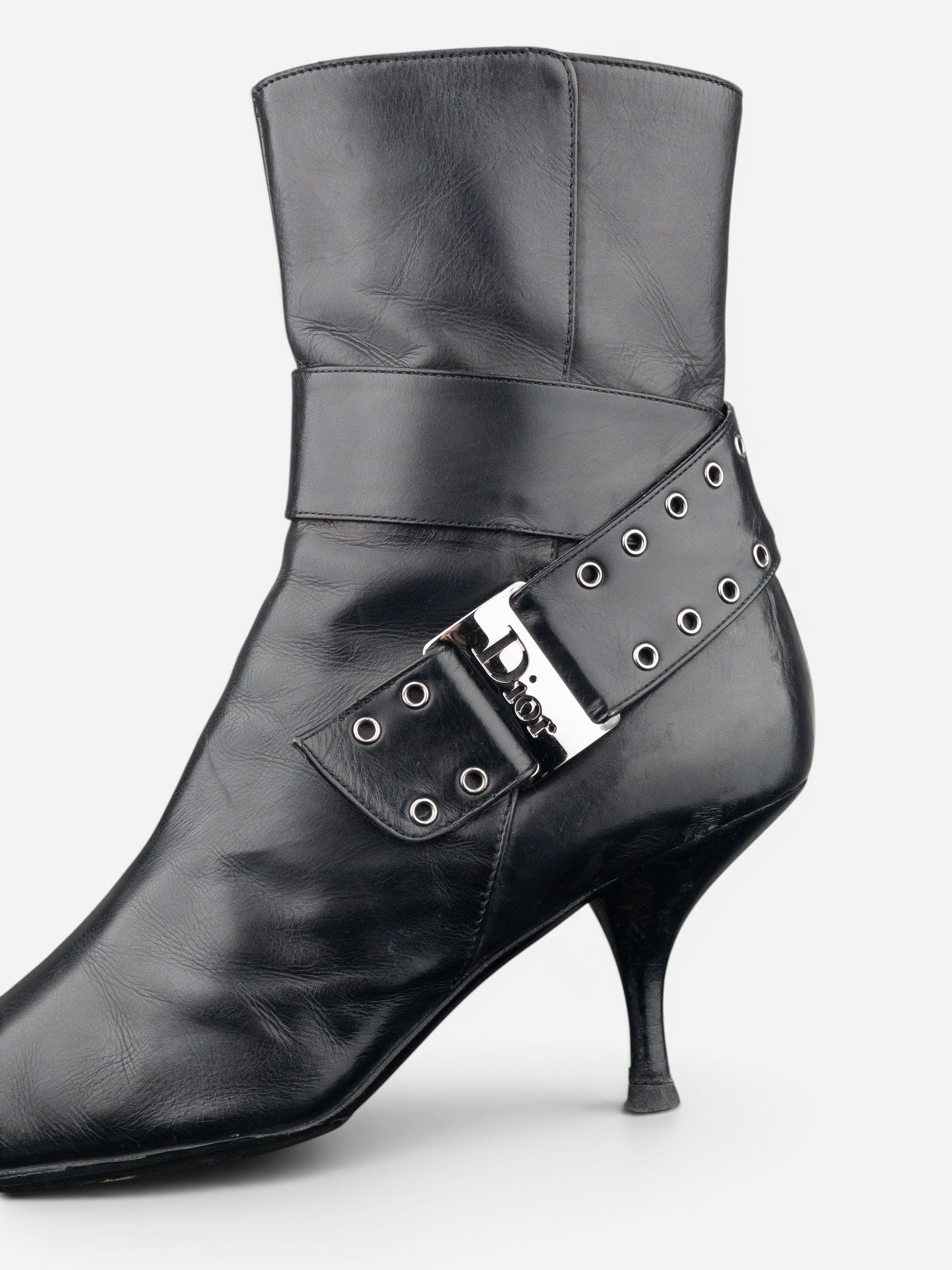 Dior by Galliano SS02 ‘Street Chic’ Buckle Ankle Heel Boots – photo 8