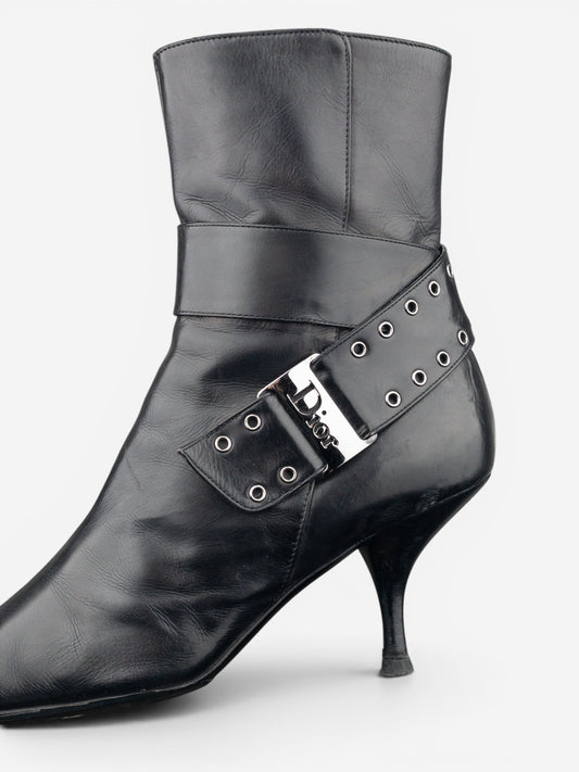 Dior by Galliano SS02 ‘Street Chic’ Buckle Ankle Heel Boots – photo 8