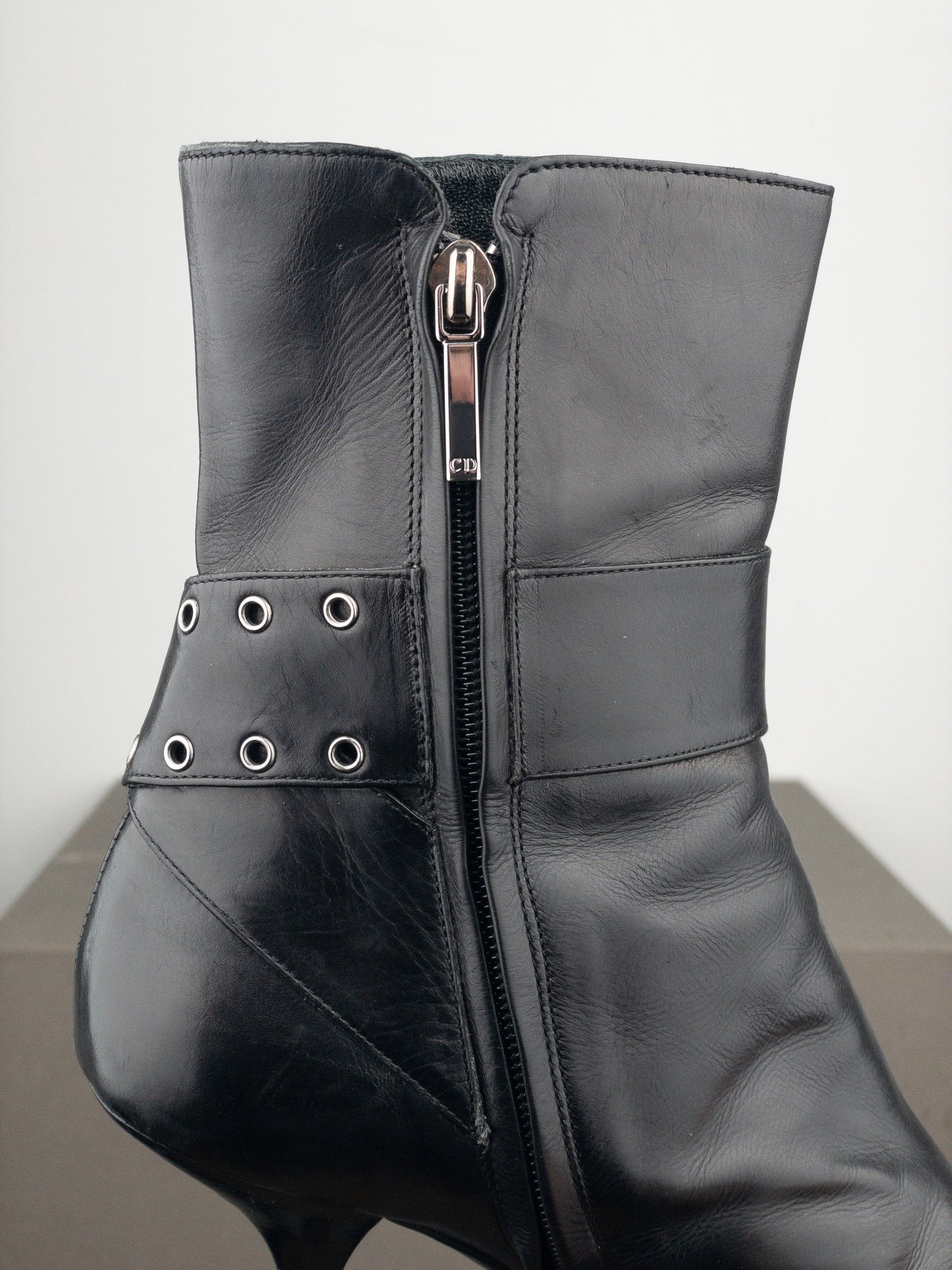 Dior by Galliano SS02 ‘Street Chic’ Buckle Ankle Heel Boots