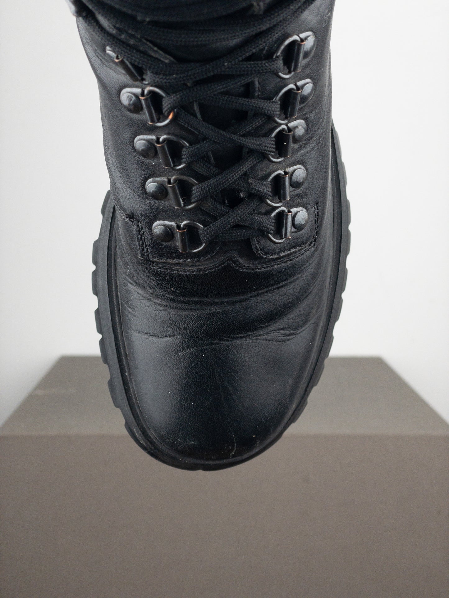 Prada 2000s ‘Brixxen’ Lace-up Ankle Combat Hiking Boots
