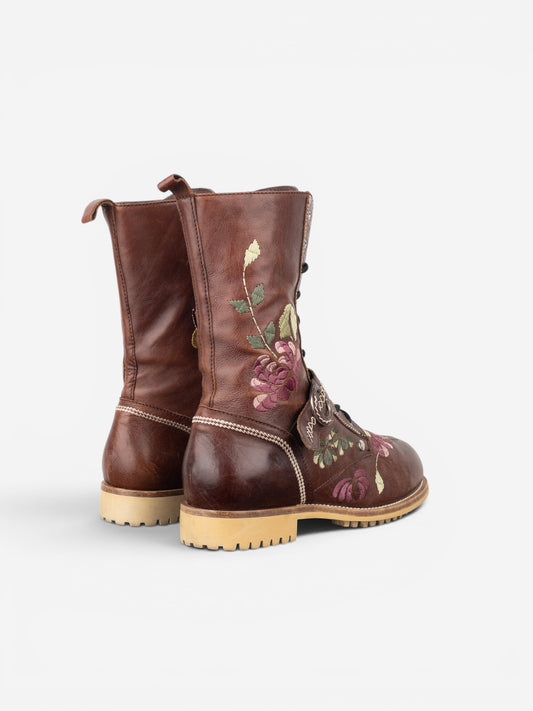 Dior by Galliano AW05 Floral Embroidery Combat Boots – photo 2