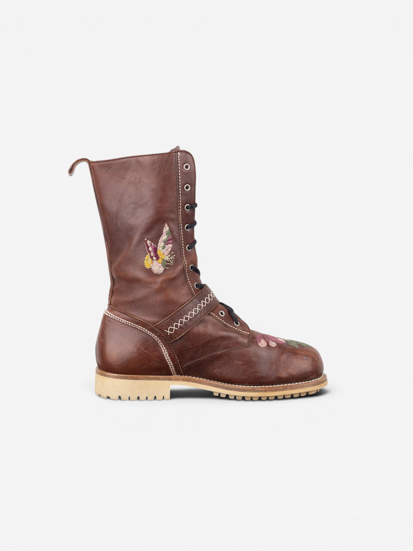 Dior by Galliano AW05 Floral Embroidery Combat Boots – photo 4