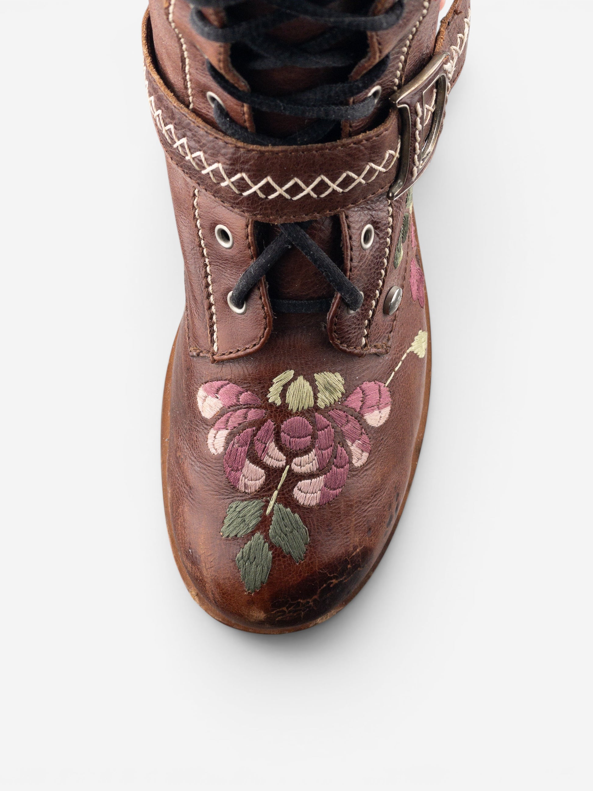 Dior by Galliano AW05 Floral Embroidery Combat Boots – photo 5