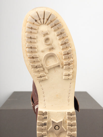 Dior by Galliano AW05 Floral Embroidery Combat Boots