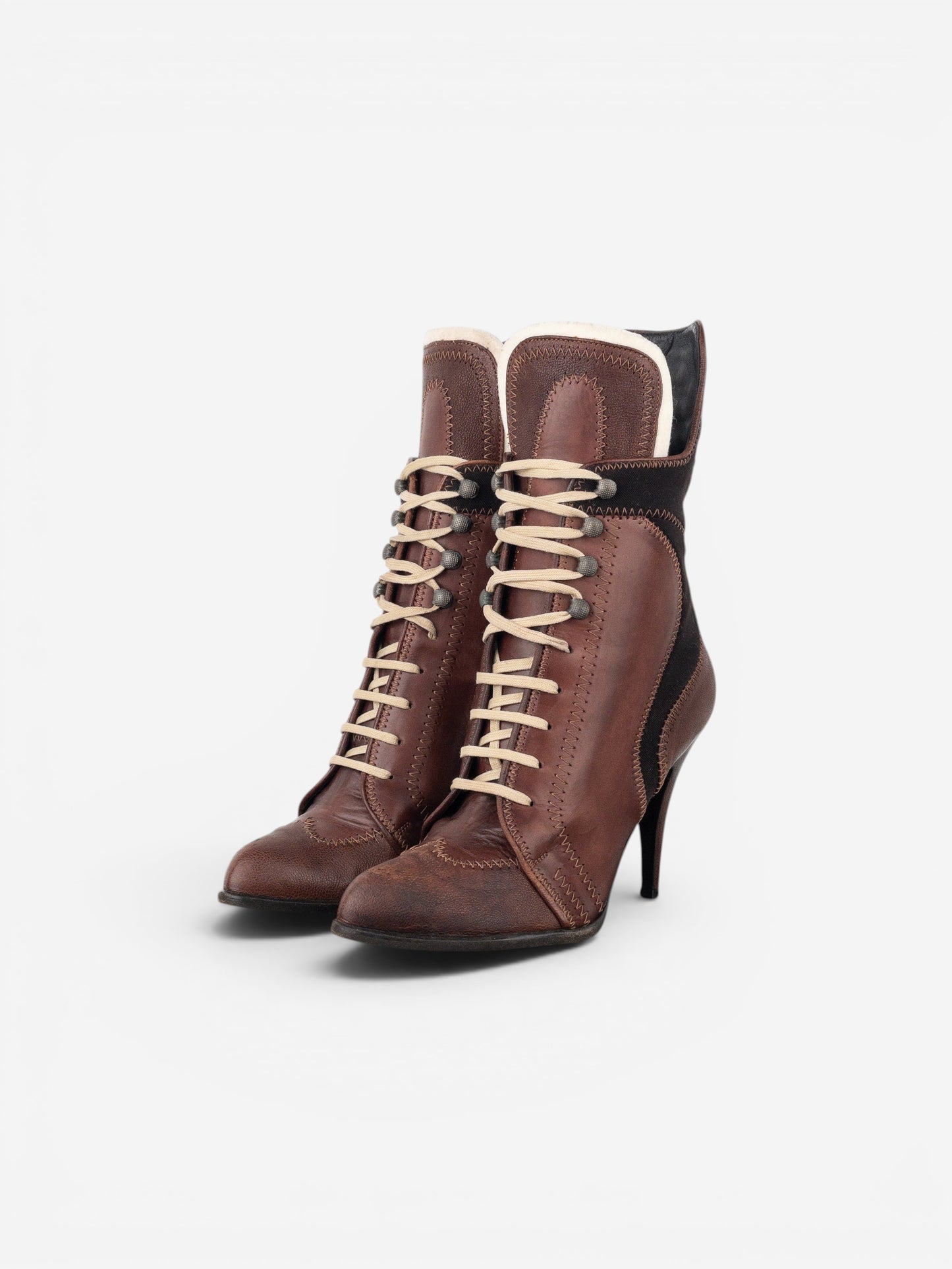 Jean Paul Gaultier AW08 Lace-Up Sports Heel Boots