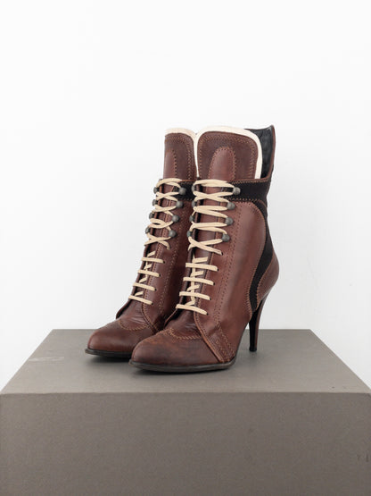 Jean Paul Gaultier AW08 Lace-Up Sports Heel Boots