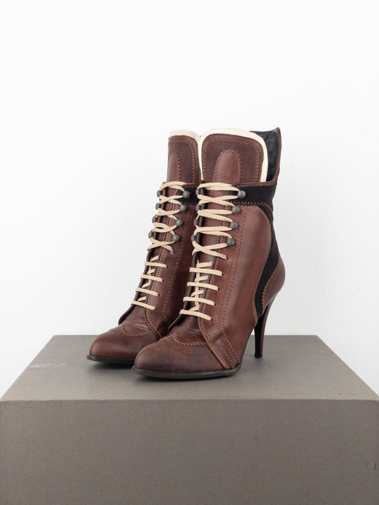 Jean Paul Gaultier AW08 Lace-Up Sports Heel Boots