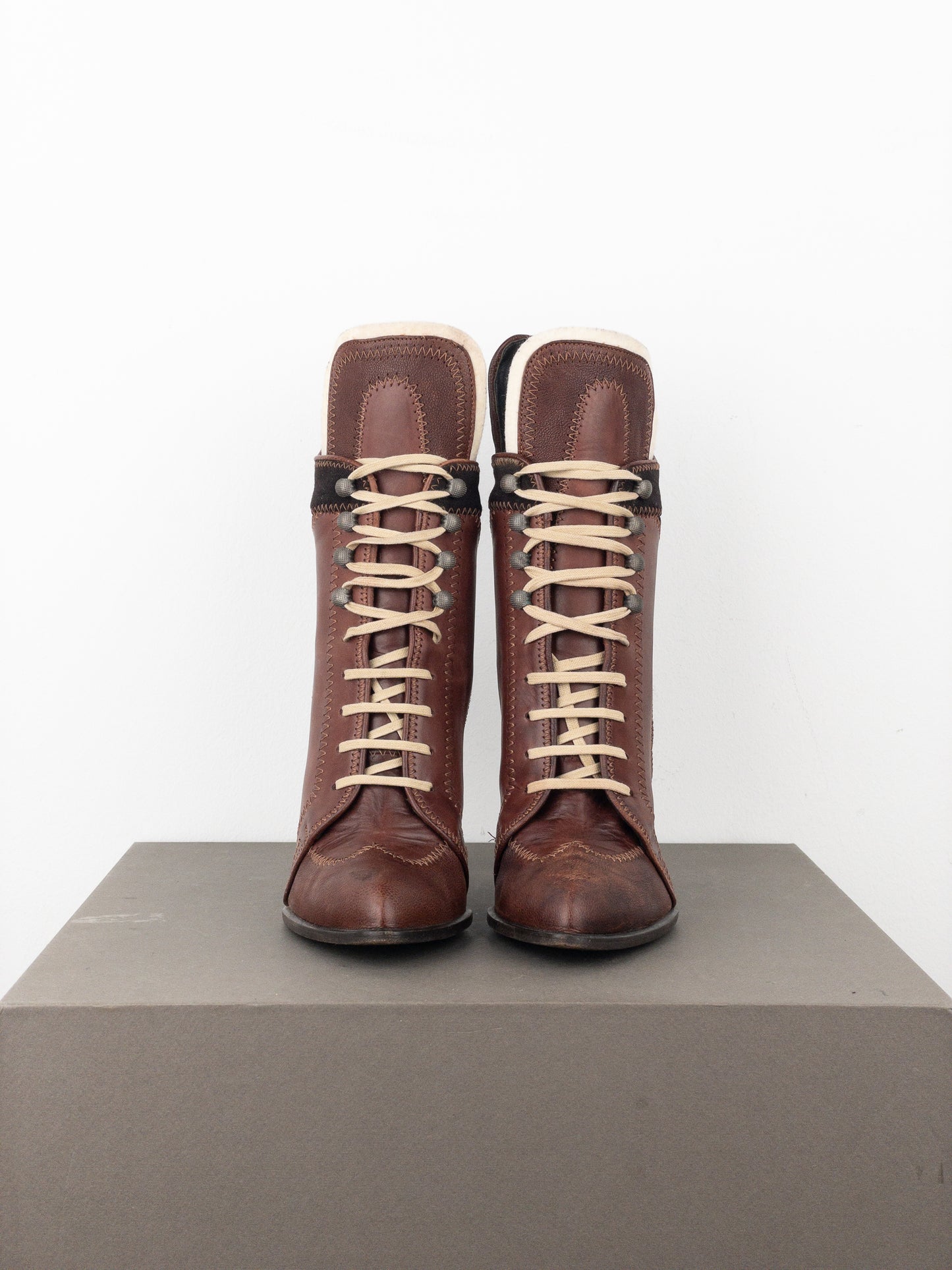Jean Paul Gaultier AW08 Lace-Up Sports Heel Boots