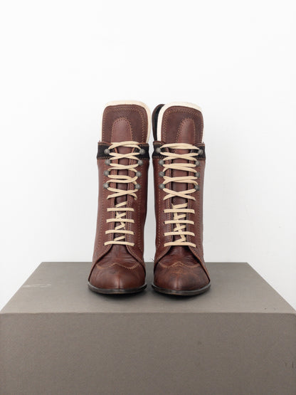 Jean Paul Gaultier AW08 Lace-Up Sports Heel Boots