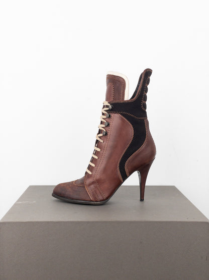 Jean Paul Gaultier AW08 Lace-Up Sports Heel Boots