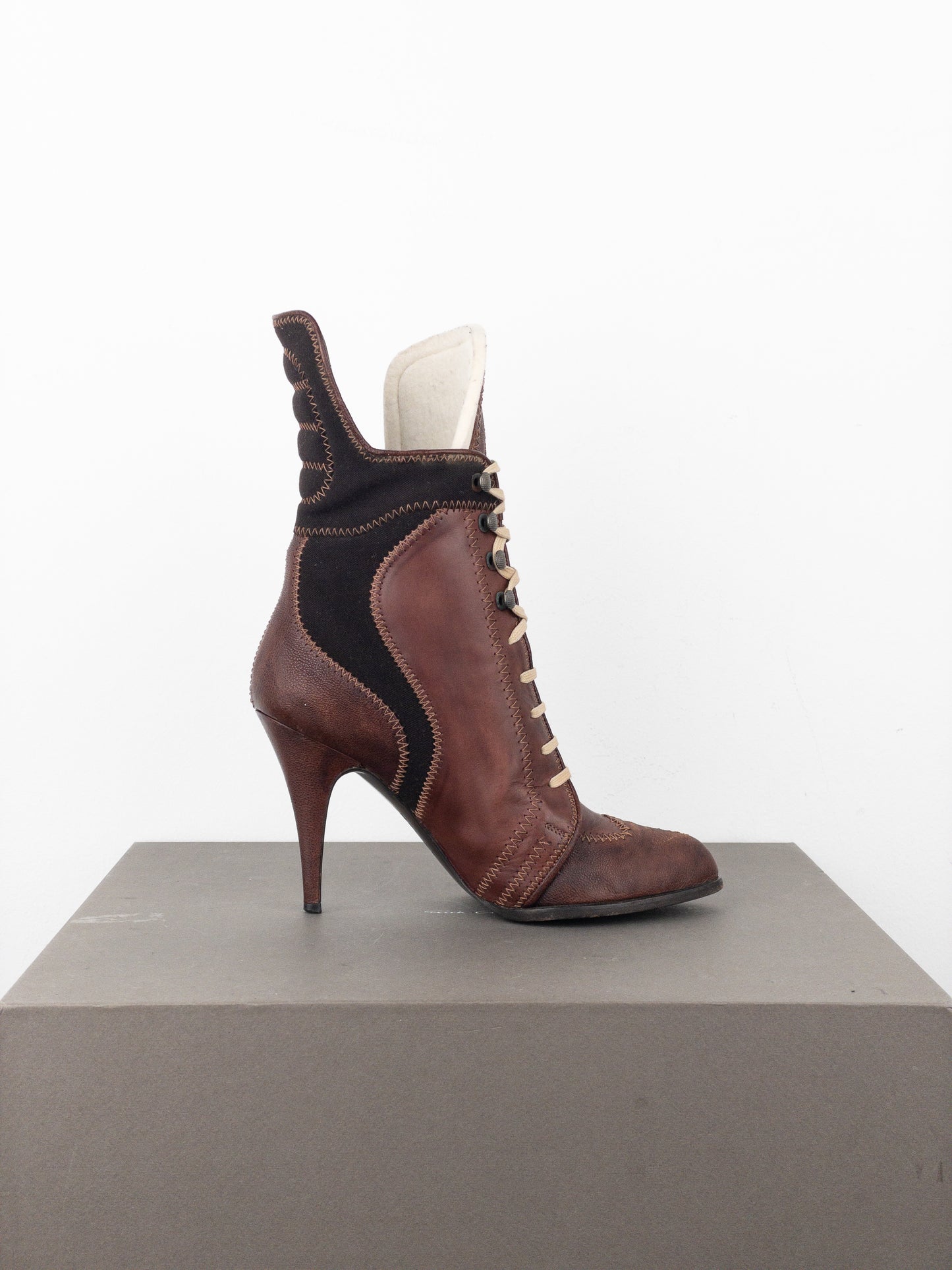 Jean Paul Gaultier AW08 Lace-Up Sports Heel Boots