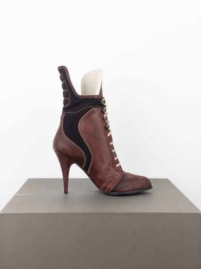 Jean Paul Gaultier AW08 Lace-Up Sports Heel Boots