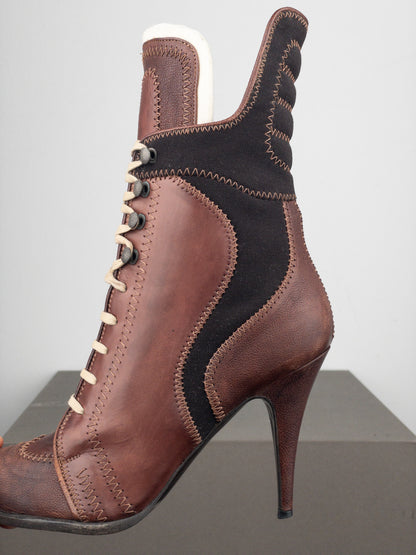 Jean Paul Gaultier AW08 Lace-Up Sports Heel Boots