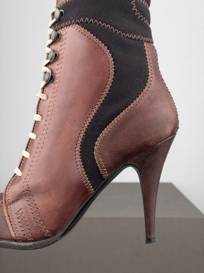 Jean Paul Gaultier AW08 Lace-Up Sports Heel Boots