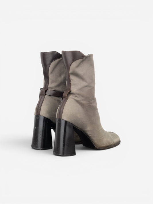 Prada AW99 Hybrid Cargo-Pocket Square Toe Ankle Heel Boots – photo 2