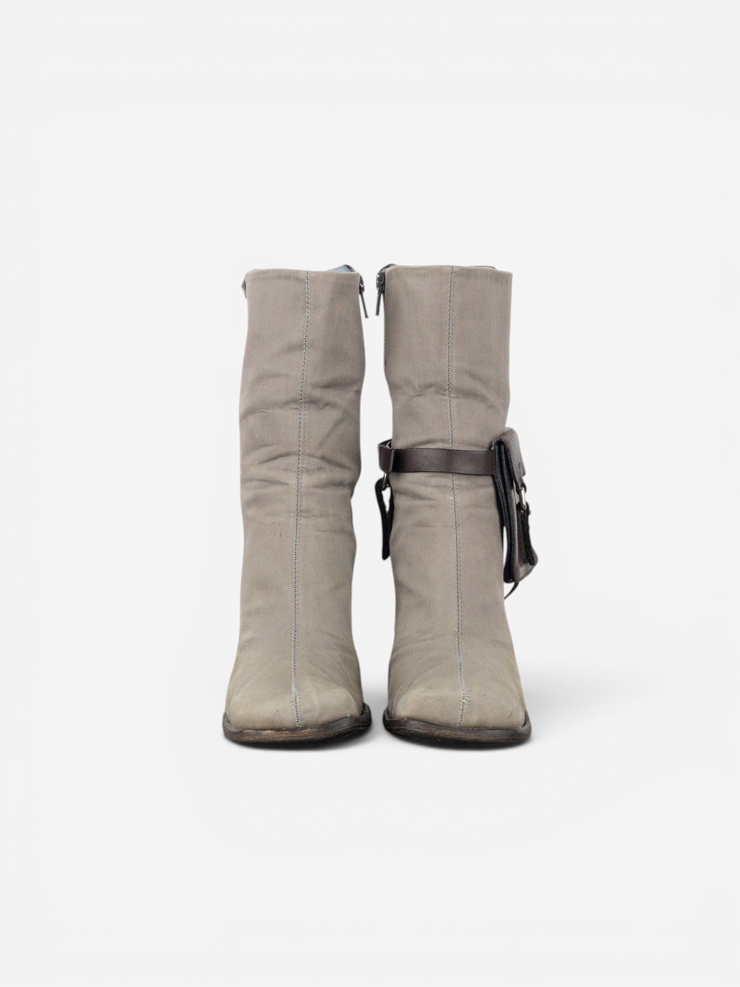 Prada AW99 Hybrid Cargo-Pocket Square Toe Ankle Heel Boots – photo 5