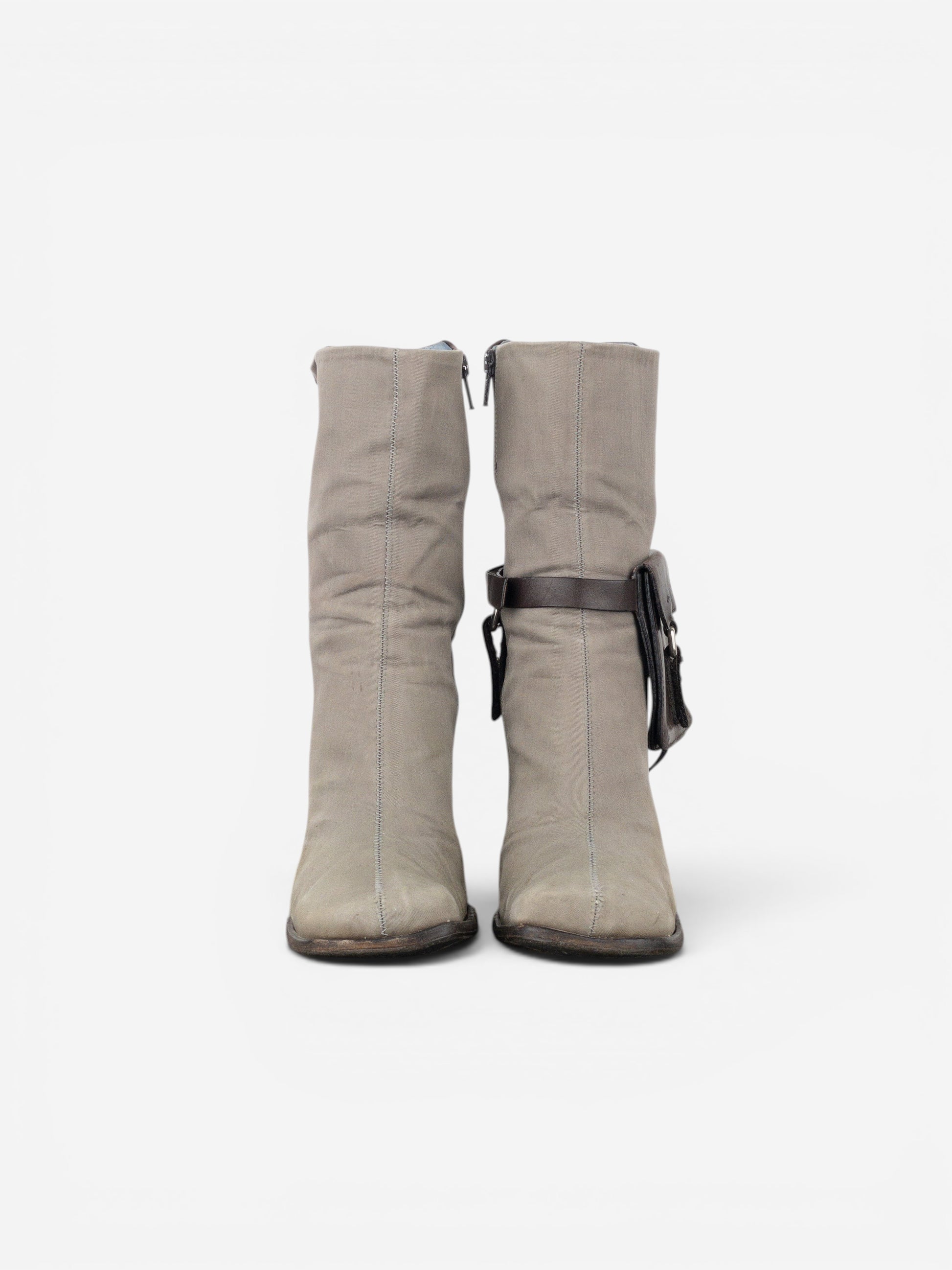 Prada AW99 Hybrid Cargo-Pocket Square Toe Ankle Heel Boots – photo 5