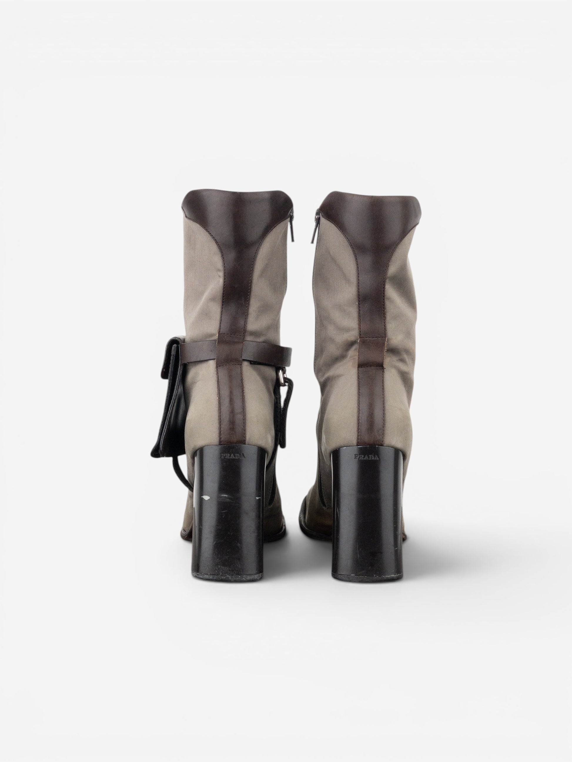 Prada AW99 Hybrid Cargo-Pocket Square Toe Ankle Heel Boots – photo 6