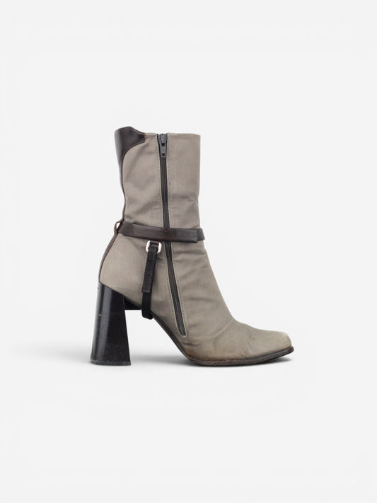 Prada AW99 Hybrid Cargo-Pocket Square Toe Ankle Heel Boots – photo 4