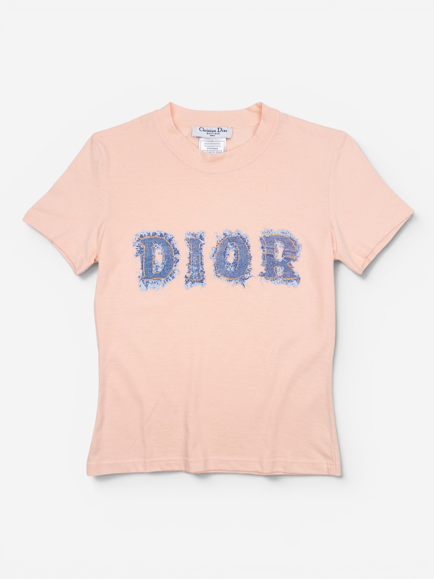 Dior by Galliano SS03 'Dior' Denim Print T-Shirt