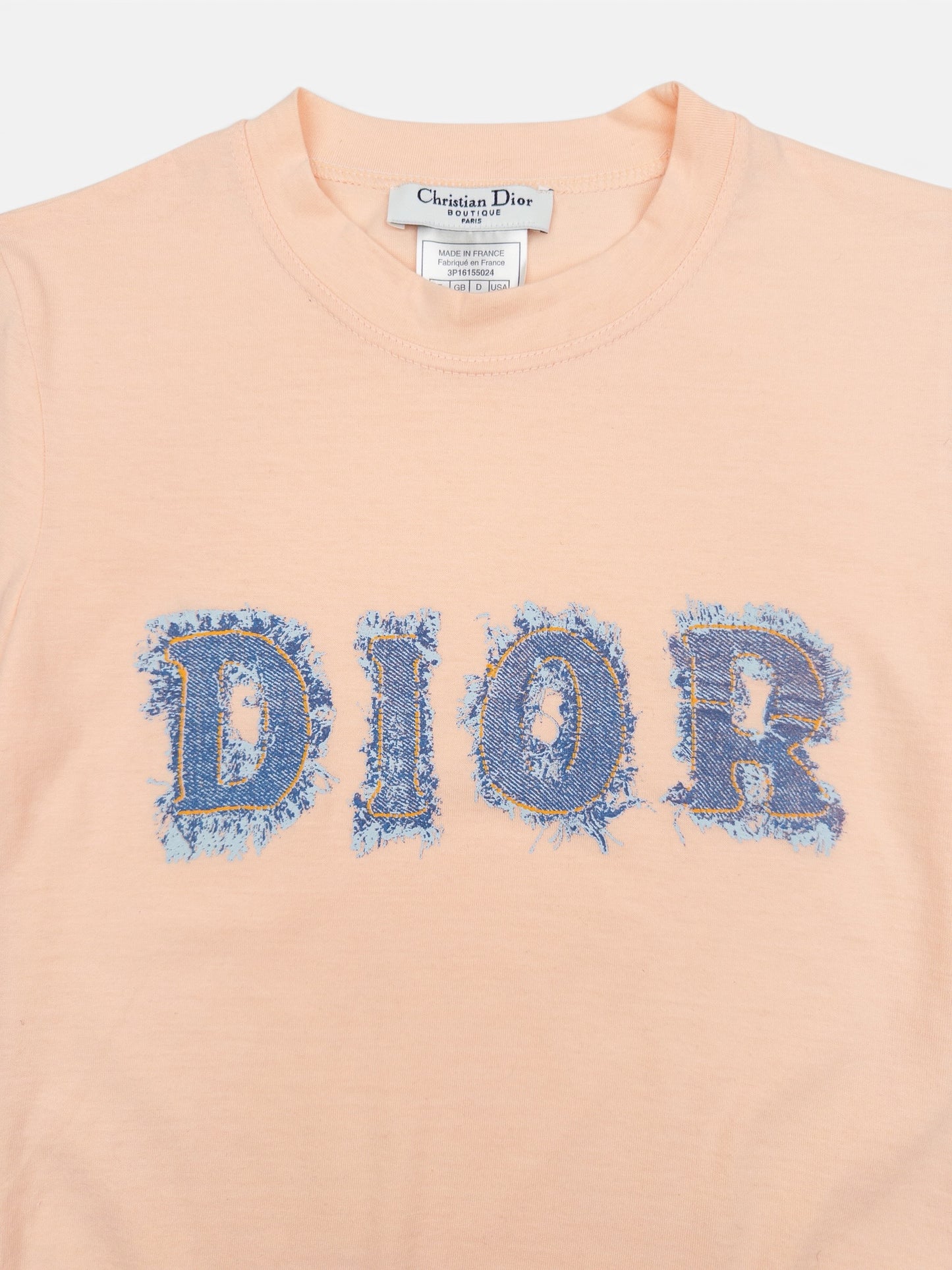 Dior by Galliano SS03 'Dior' Denim Print T-Shirt
