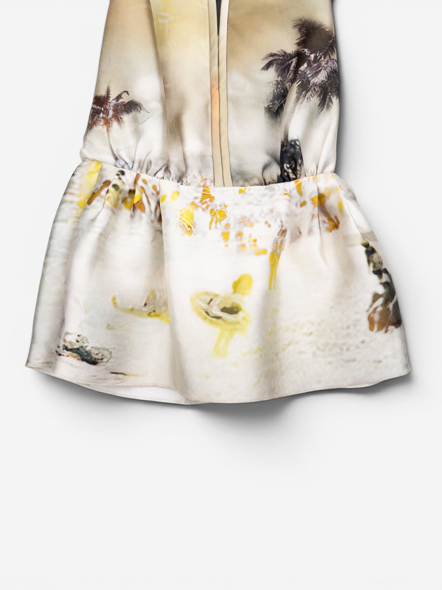 Prada SS10 Beach Print Backless Halter Plunge Top