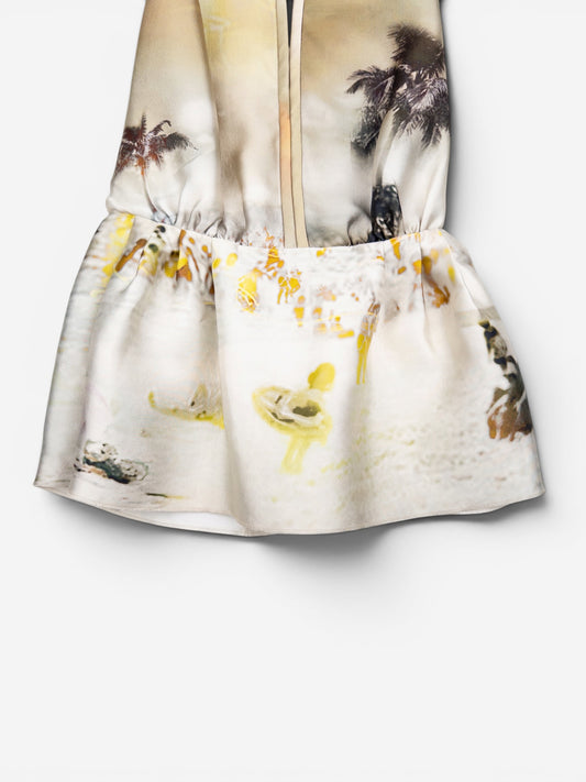 Prada SS10 Beach Print Backless Halter Plunge Top – photo 4