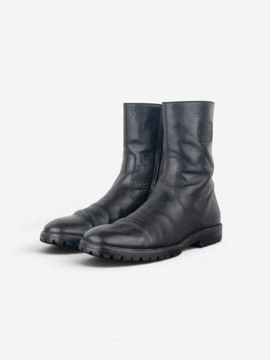 Gucci by Tom Ford 2000s Lug Sole Moto Biker Boots