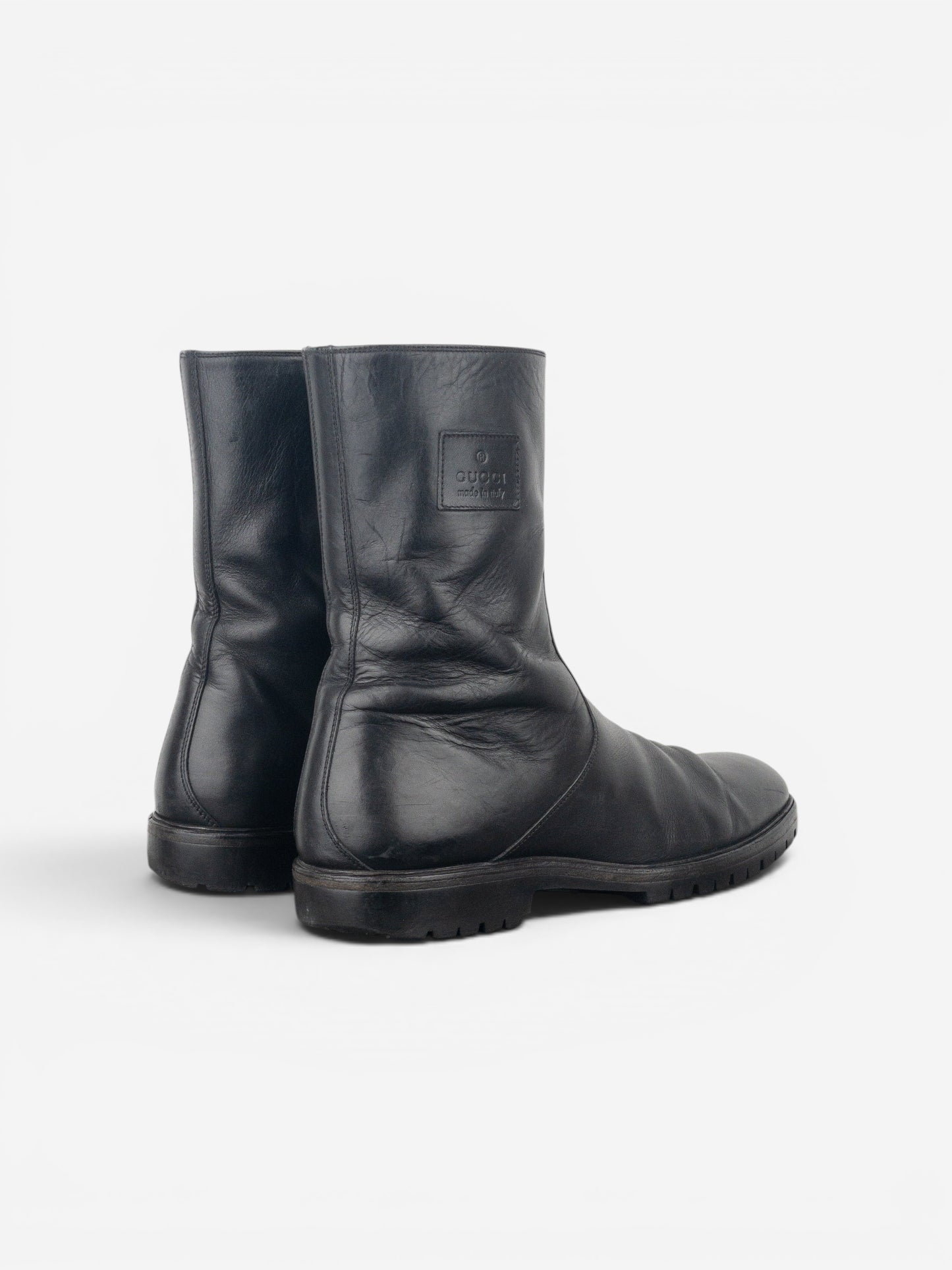 Gucci by Tom Ford 2000s Lug Sole Moto Biker Boots – photo 2