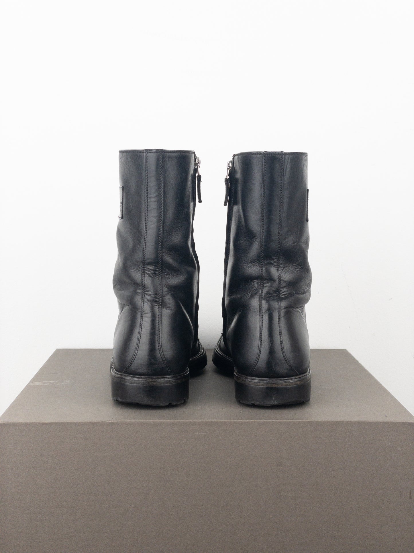 Gucci by Tom Ford 2000s Lug Sole Moto Biker Boots