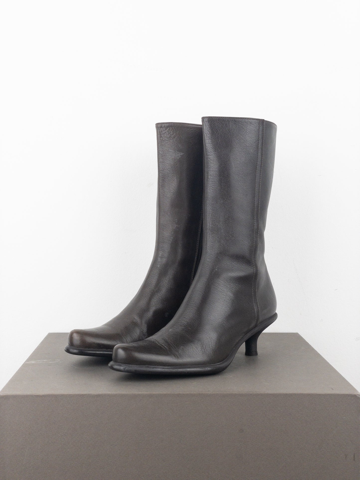 Miu Miu 2000s Kitten-Heel Western Boots