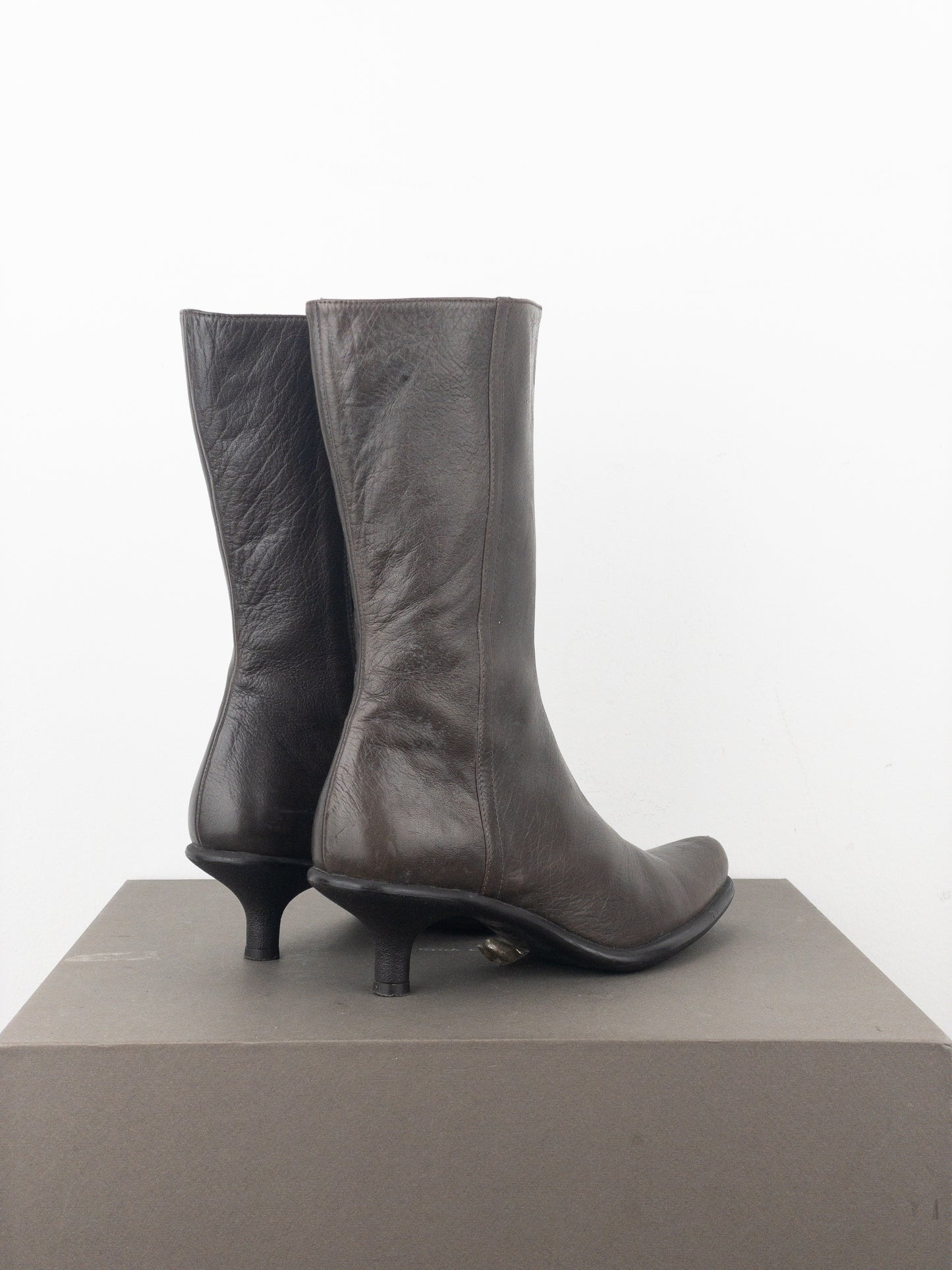 Miu Miu 2000s Kitten-Heel Western Boots