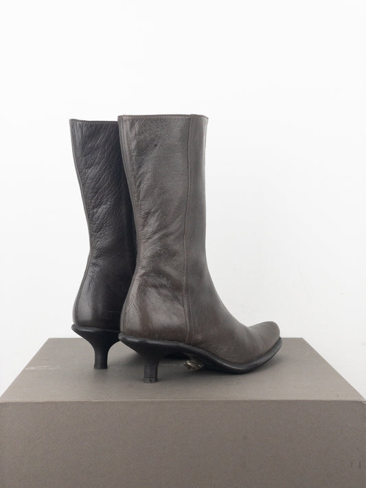 Miu Miu 2000s Kitten-Heel Western Boots