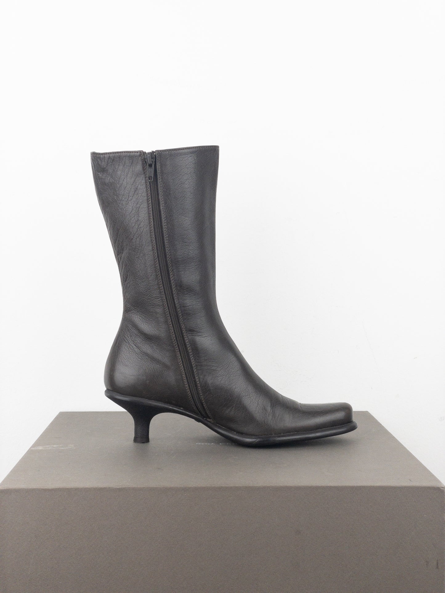 Miu Miu 2000s Kitten-Heel Western Boots