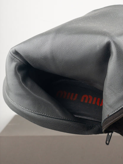 Miu Miu 2000s Kitten-Heel Western Boots