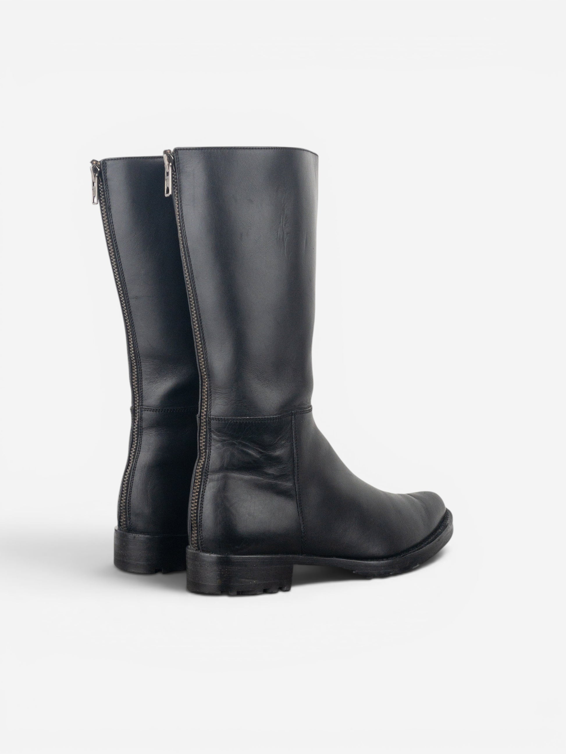 Miu Miu AW01 Pointed-Toe ‘Peco’ Biker Combat Boots – photo 2