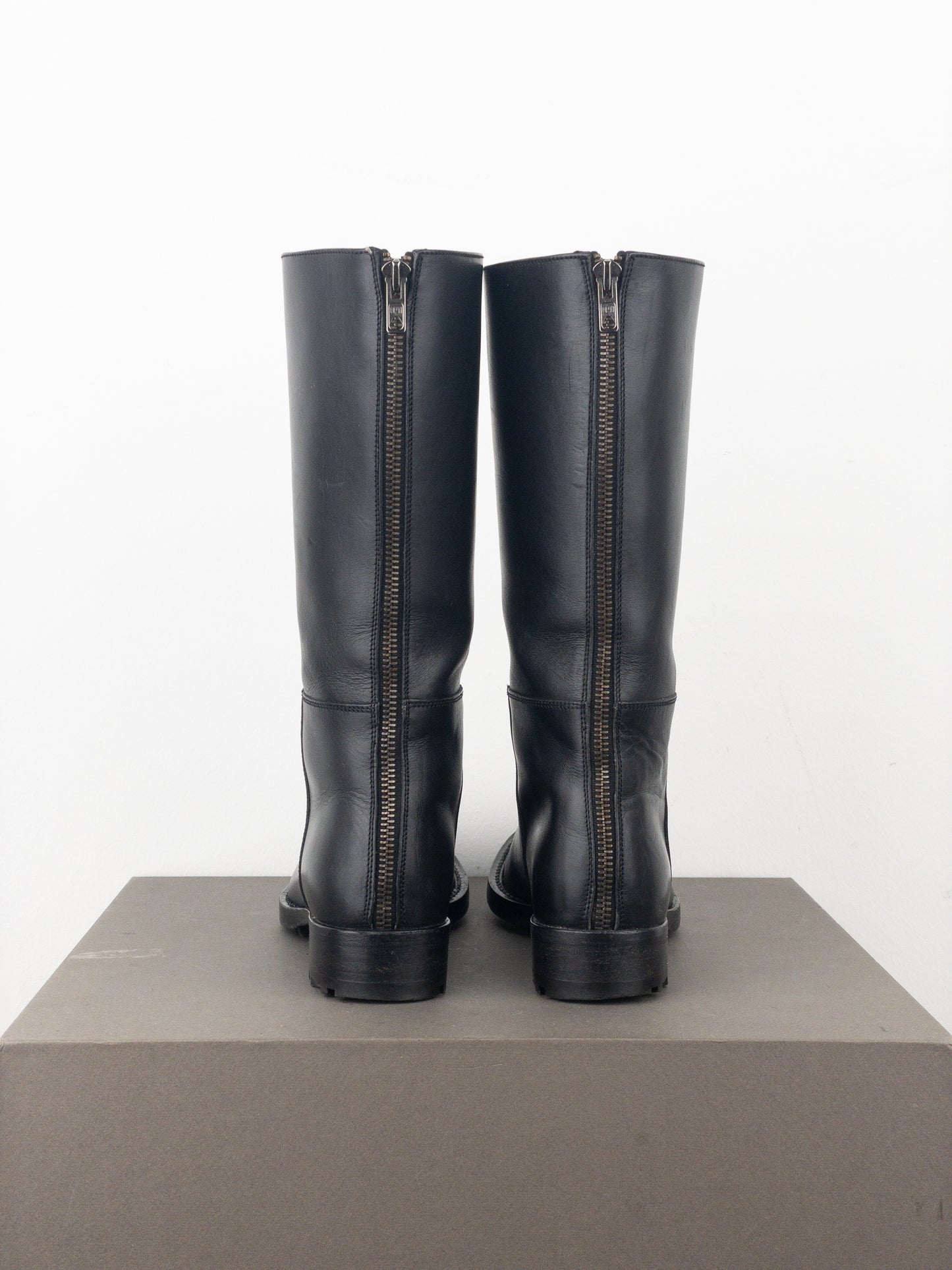 Miu Miu AW01 Pointed-Toe ‘Peco’ Biker Combat Boots