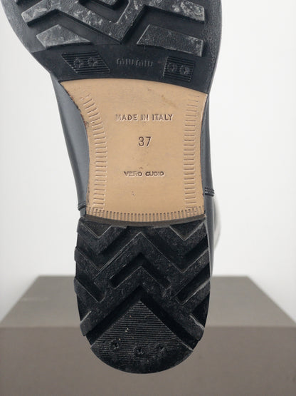 Miu Miu AW01 Pointed-Toe ‘Peco’ Biker Combat Boots