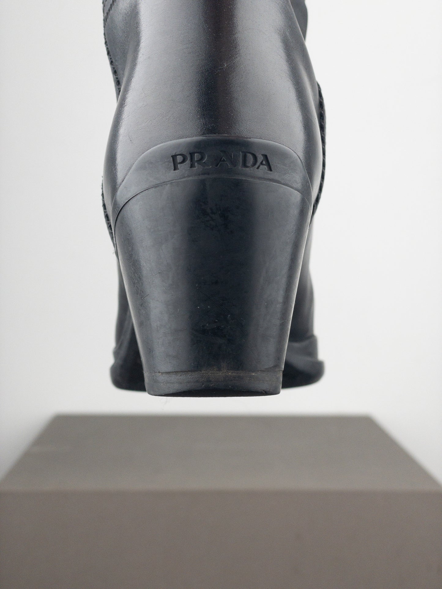 Prada 2000s Knee-High Hybrid Buckle Sports Cowboy Boots