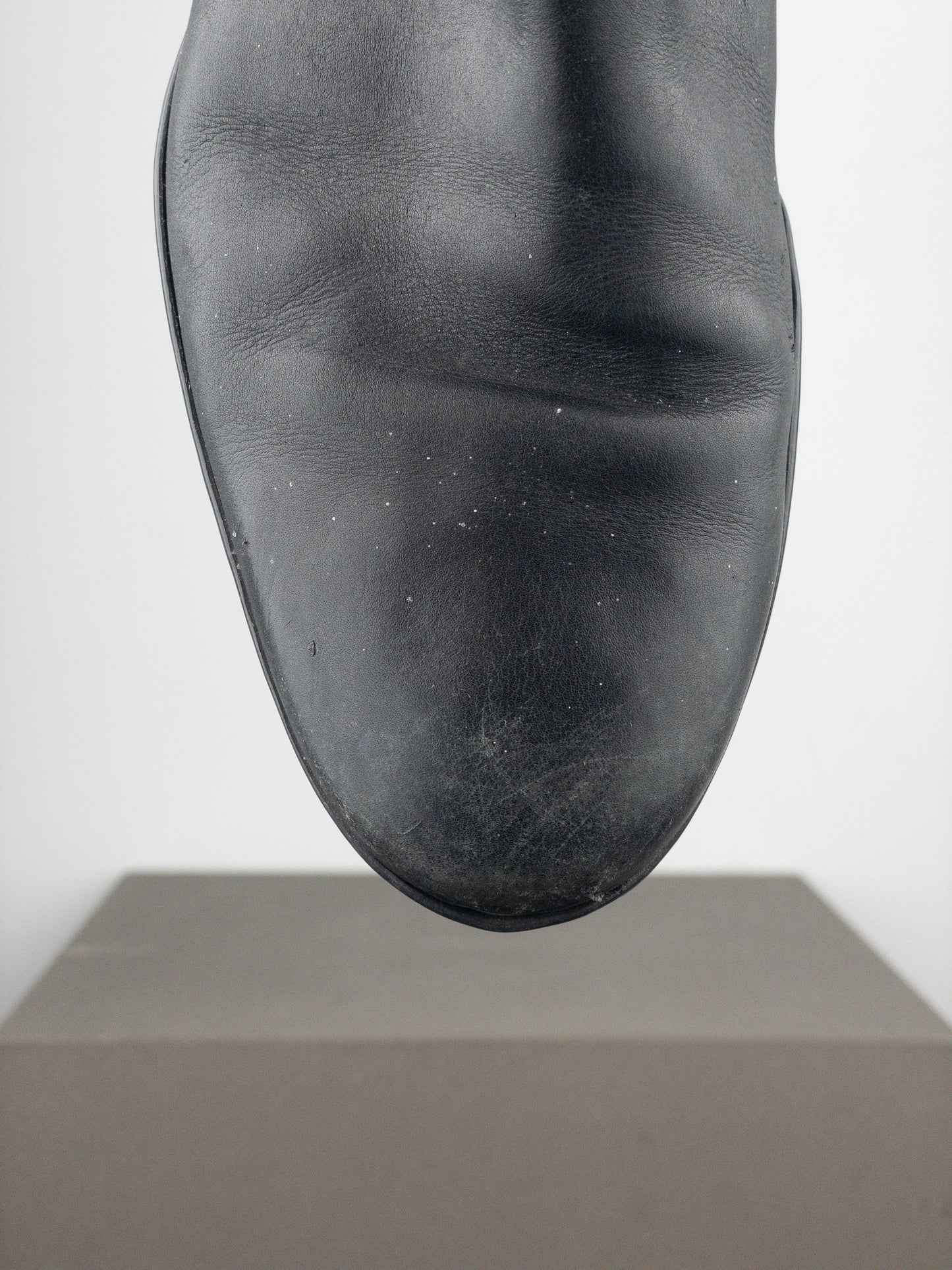 Gucci by Tom Ford 1990s Lug Sole Shearling Moto Biker Boots